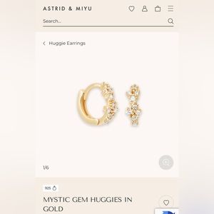 Astrid and Miyu mystic gem huggies